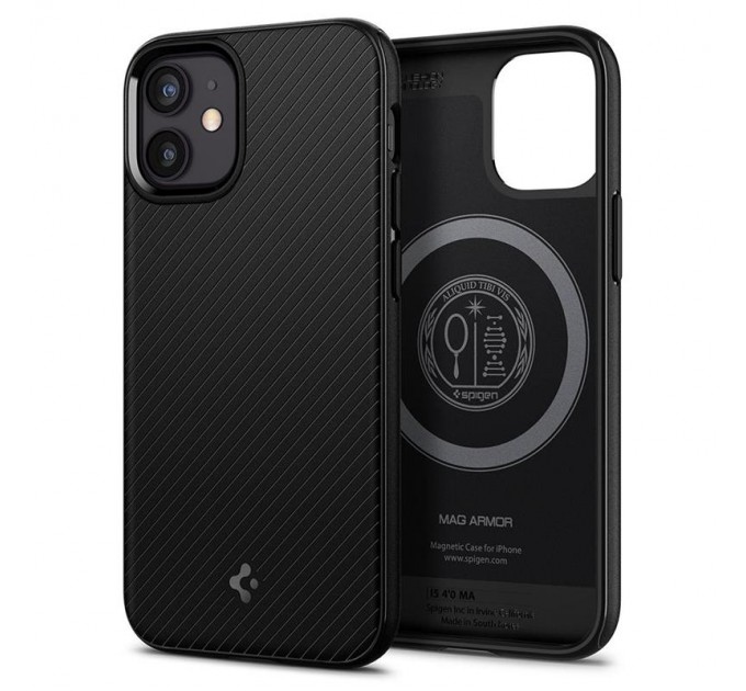 Spigen Чохол-накладка Spigen Mag Armor для Apple iPhone 12 Mini Black (ACS01866)