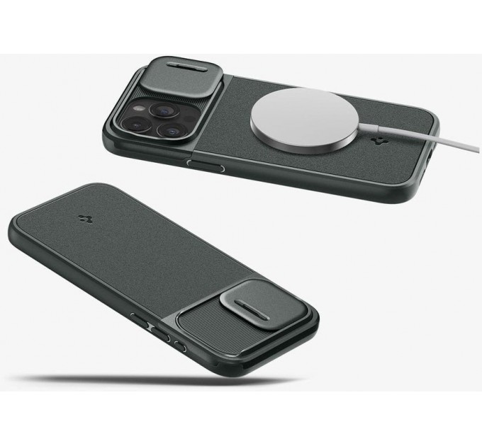 Spigen Чохол-накладка Spigen Optik Armor MagFit для Apple iPhone 15 Pro Max Abyss Green (ACS06600)