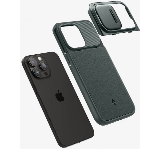 Spigen Чохол-накладка Spigen Optik Armor MagFit для Apple iPhone 15 Pro Max Abyss Green (ACS06600)