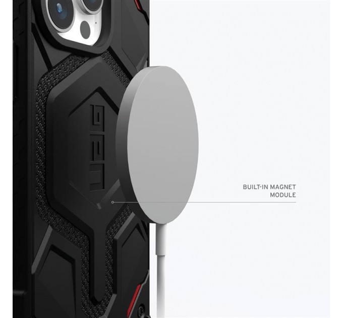 Urban Armor Gear Чохол-накладка Urban Armor Gear Monarch Pro Magsafe для Apple iPhone 15 Pro Kevlar Black (114221113940)