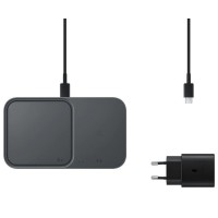 Бездротовий зарядний пристрій з блоком живлення Samsung EP-P5400 Wireless Charger Duo 15W Black (EP-P5400TBRGRU)