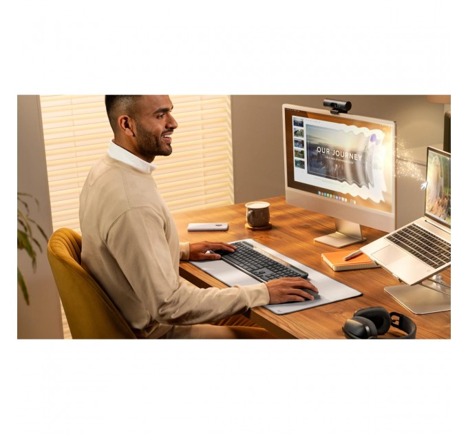 Logitech Клавiатура бездротова Logitech Slim Solar+ Graphite (920-013764)