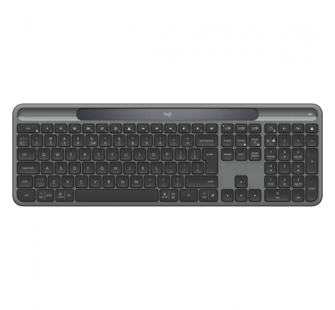 Logitech Клавiатура бездротова Logitech Slim Solar+ Graphite (920-013764)