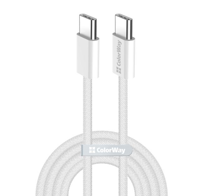 ColorWay Кабель ColorWay USB Type-C - USB Type-C (M/M), 3.0 А, 2 м, Gray (CW-CBPDCC068-GR)