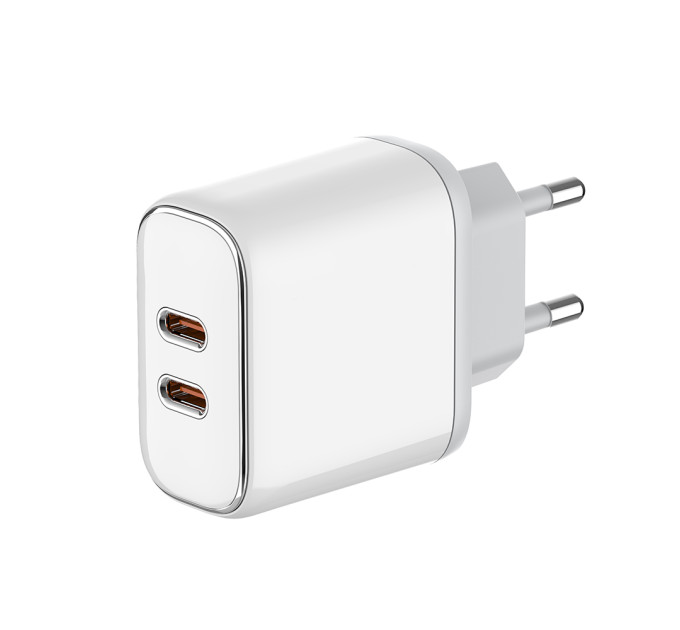 ColorWay Мережевий зарядний пристрій ColorWay Power Delivery Port PPS USB (Type-C PD + Type-C PD) (40W) White (CW-CHS048PD-WT)