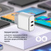 ColorWay Мережевий зарядний пристрій ColorWay Power Delivery Port PPS USB (Type-C PD + Type-C PD) (40W) White (CW-CHS048PD-WT)