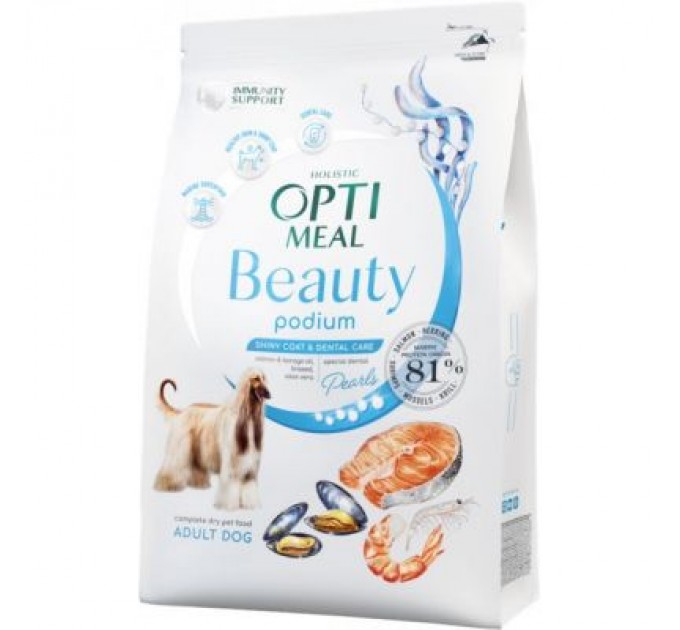 Optimeal Сухий корм для собак Optimeal Beauty Podium беззерновий на основі морепродуктів 1.5 кг (4820215366830)