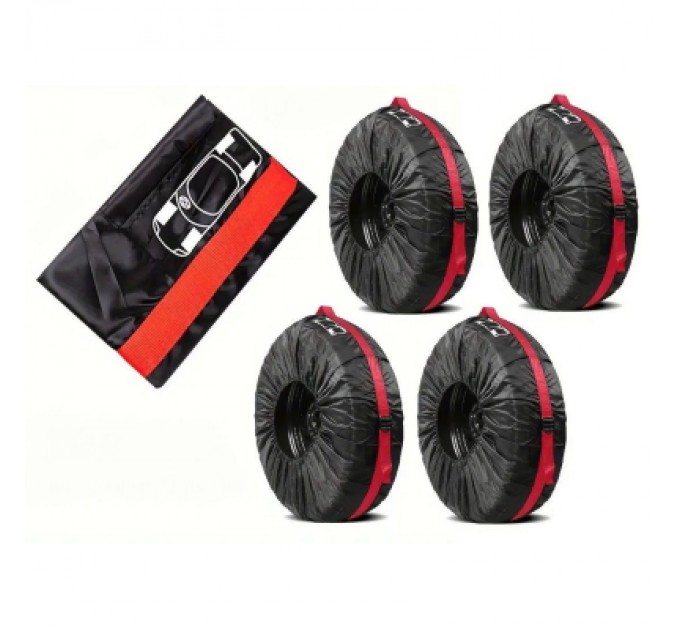 Poputchik Чохол для зберігання автомобільних коліс Poputchik розмір L R17-20, 4 шт (16-002/4шт)