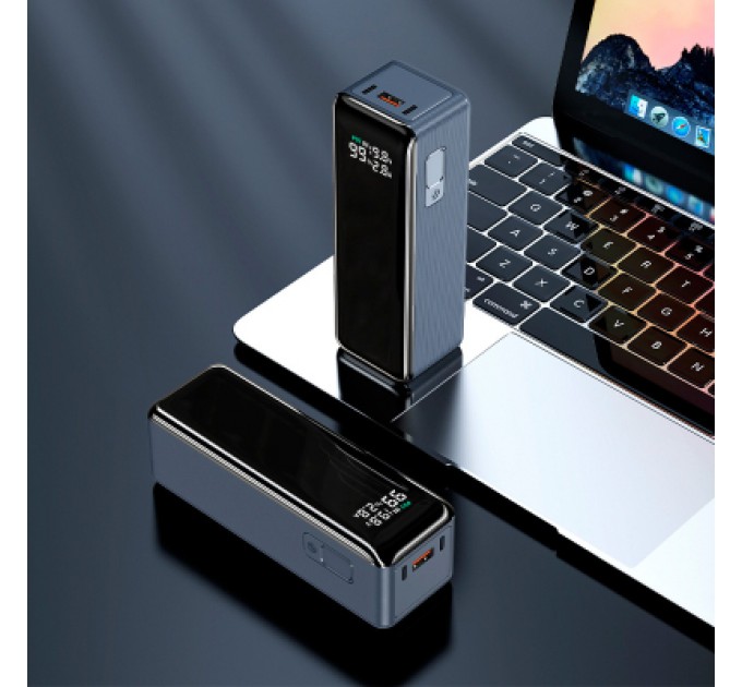 ATRIA Батарея універсальна Atria 30000mAh PD/3.1/160W(Max)80W+80W, QC/3.0/22.5W, Blue (WPD-160SB)