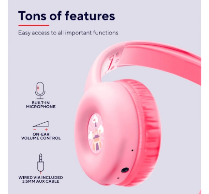 Trust Навушники Trust Nouna Kids Wireless Pink (25274)