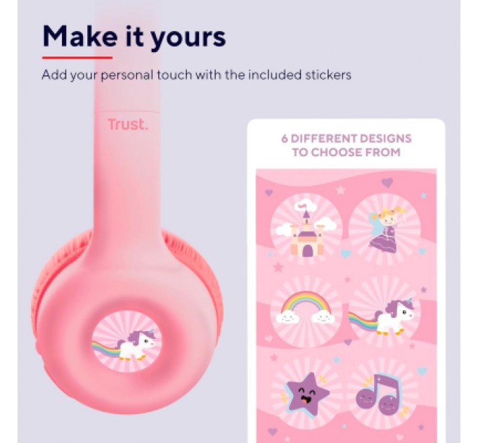 Trust Навушники Trust Nouna Kids Wireless Pink (25274)
