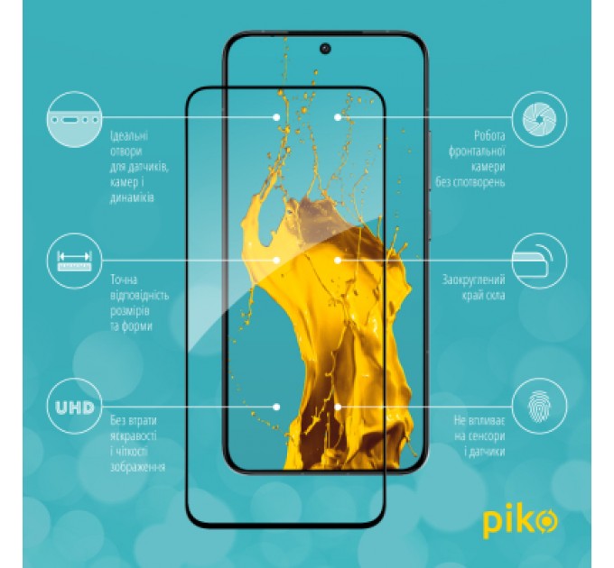 Piko Скло захисне Piko Full Glue Xiaomi 14 Black (1283126591242)