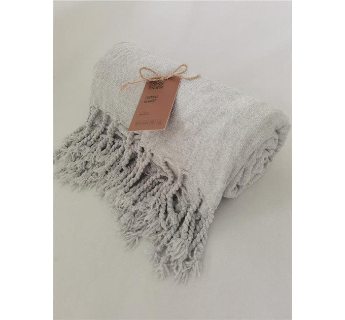 Ardesto Плед Ardesto Chenille 140х190см, 100% поліестер, сірий світлий (ART0201CH)