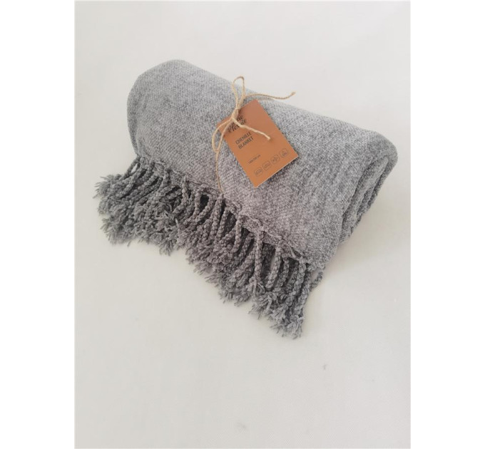 Ardesto Плед Ardesto Chenille 140х190см, 100% поліестер, сірий темний (ART0203CH)