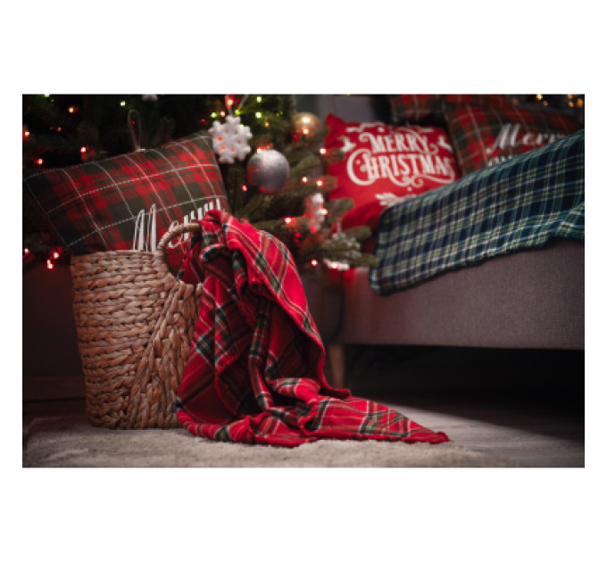 Ardesto Плед Ardesto Christmas Fleece 130x160см, 100% поліестер, клітинка, червоний (ART0717PB)