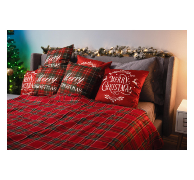 Ardesto Плед Ardesto Christmas Fleece 130x160см, 100% поліестер, клітинка, червоний (ART0717PB)