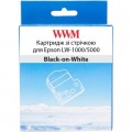 WWM Стрічка для принтера етикеток WWM для Epson LW-1000/5000 36mm х 8m Black-on-White (WWM-SS36K)