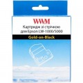 WWM Стрічка для принтера етикеток WWM для Epson LW-1000/5000 36mm х 8m Gold-on-Black (WWM-SC36KZ)