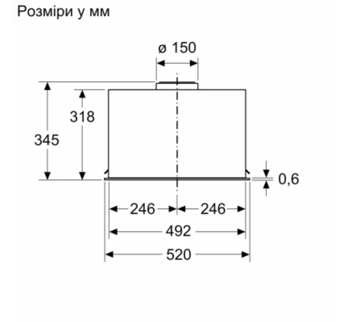 Bosch Витяжка кухонна Bosch DLN56AC50