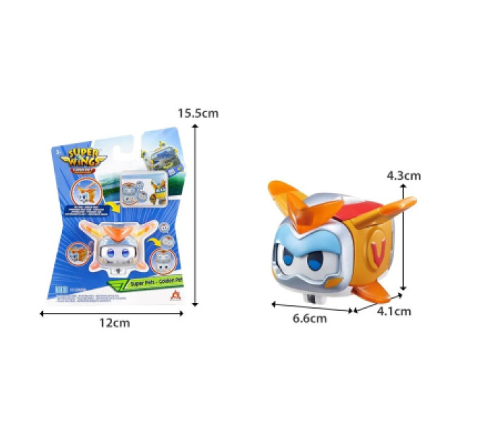 Super Wings Фігурка Super Wings Super Pet Золотий Хлопчик улюбленець (Golden Boy pet), світло (EU770431)