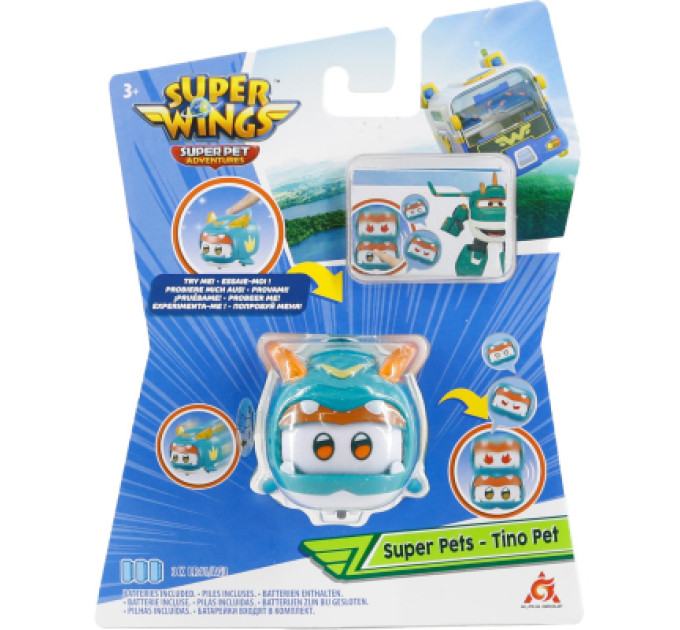 Super Wings Фігурка Super Wings Super Pet Тіно улюбленець (Tino pet), світло (EU770421)