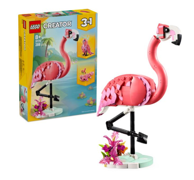 LEGO Конструктор LEGO Creator Дикі тварини: рожевий фламінго (31170)