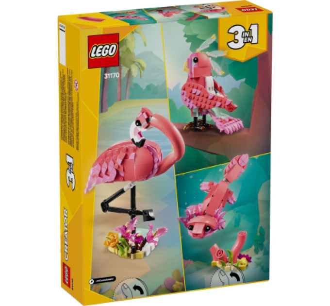 LEGO Конструктор LEGO Creator Дикі тварини: рожевий фламінго (31170)
