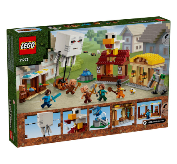 LEGO Конструктор LEGO Minecraft Напад на село з повітряною кулею Ґаст (21273)