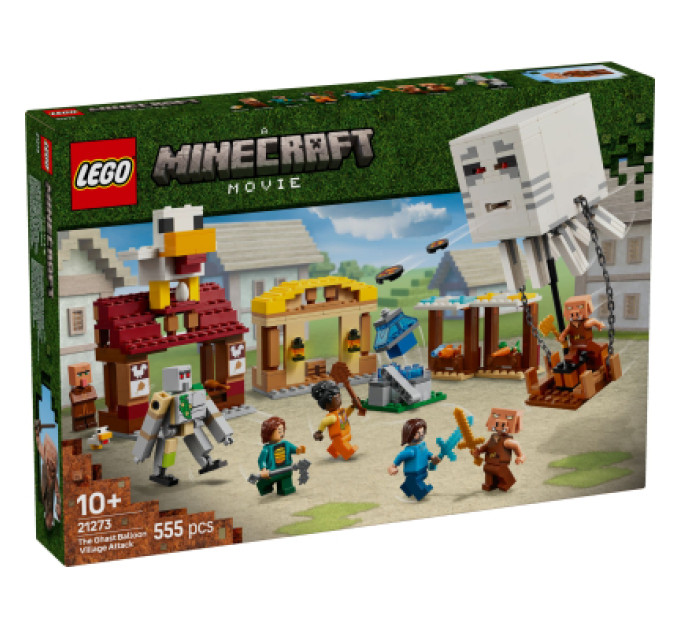 LEGO Конструктор LEGO Minecraft Напад на село з повітряною кулею Ґаст (21273)
