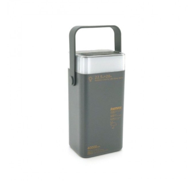 Remax Батарея універсальна Remax 40000mAh, 22.5W, PD+QC, 2*USB+2*Type-C, Gray (RPP-596)