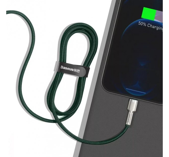 Baseus Кабель Baseus Cafule Metal USB-Lightning, 2.4A, 1м Black (6953156202245)