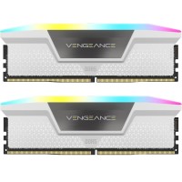 Модуль пам'яті для комп'ютера DDR5 32GB (2x16GB) 6400 MHz Vengeance RGB White Corsair (CMK32GX5M2B6400Z36W)