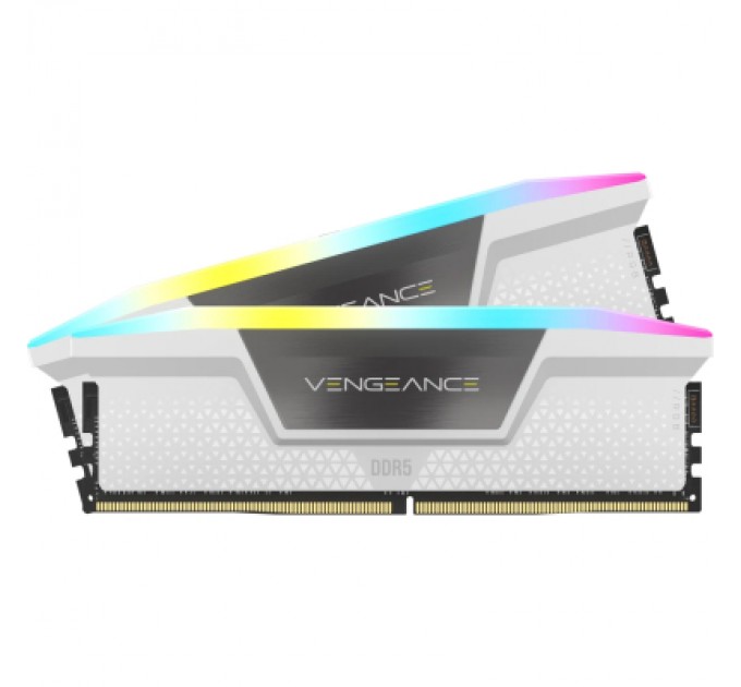 Corsair Модуль пам'яті для комп'ютера DDR5 32GB (2x16GB) 6400 MHz Vengeance RGB White Corsair (CMH32GX5M2B6400Z32W)
