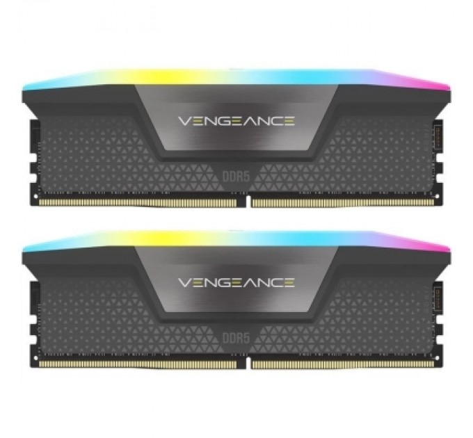 Corsair Модуль пам'яті для комп'ютера DDR5 32GB (2x16GB) 5600 MHz Vengeance RGB Corsair (CMH32GX5M2B5600Z36K)