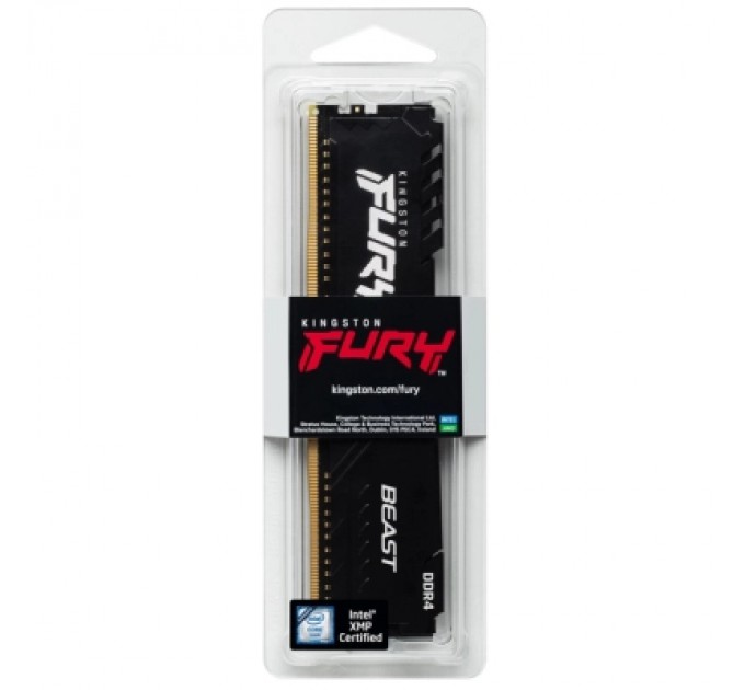 Kingston Fury (ex.HyperX) Модуль пам'яті для комп'ютера DDR4 8GB 3200 MHz Beast Black Kingston Fury (ex.HyperX) (KF432C16BB/8WP)