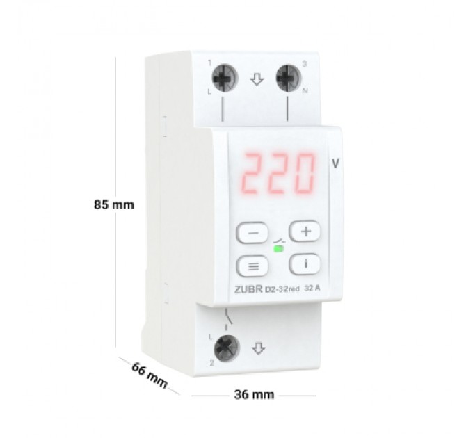 ZUBR Реле напруги ZUBR D2-32 red (4820120222665)