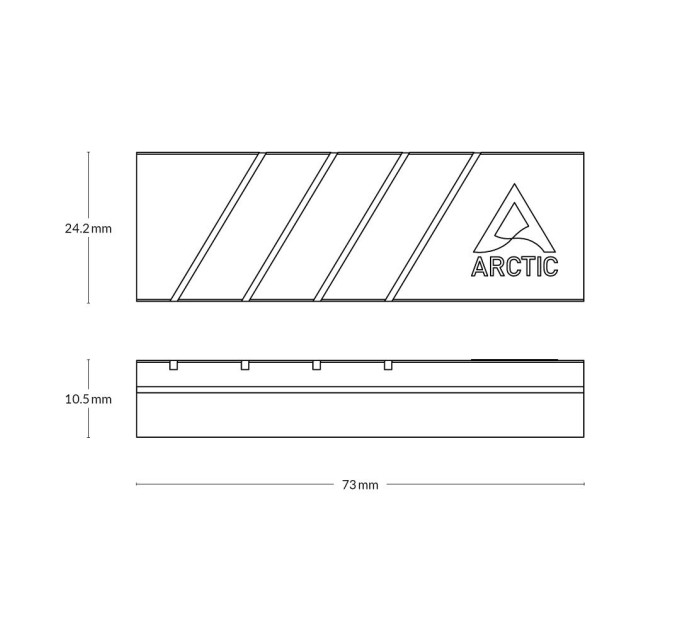 Arctic Радіатор охолодження до накопичувача SSD M2 PRO M.2 ACOTH00001A ARCTIC