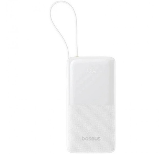 Baseus Батарея універсальна Baseus Bipow 2 20000mAh 20W with USB-C cable white (P10077101213-01)