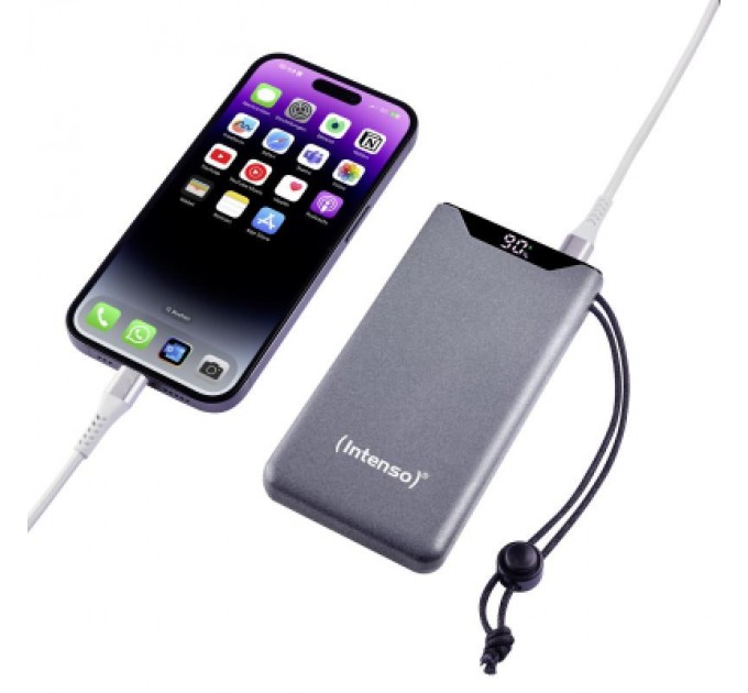 Intenso Батарея універсальна Intenso F10000 10000mAh QC3.0 grey (7332034)