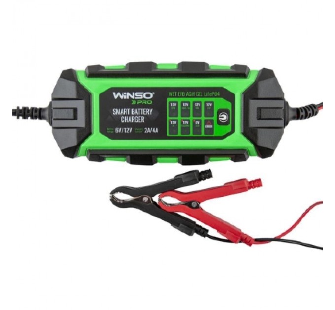 WINSO Зарядний пристрій для автомобільного акумулятора WINSO PRO 8LEDs 4A, 6V/12V, 4-120Ah (139310)