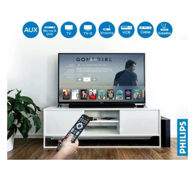 Philips Пульт ДК для телевізора Philips Perfect replacement 8-в-1 (SRP2018/10)