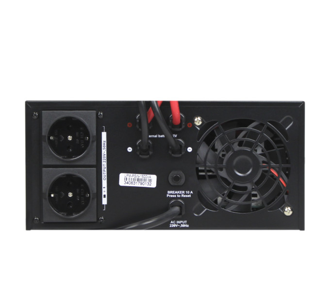 LogicPower Джерело безперебійного живлення LogicPower LPM-PSW-1500VA (1050 Вт), Lin.int., AVR, 2 x евро, метал