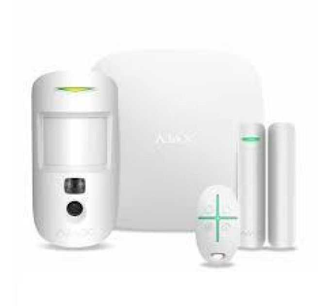 Ajax Ajax StarterKit Cam HDR (8EU) UA white комплект охоронної сигналізації