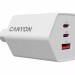 Canyon Зарядний пристрій Canyon HEXAGON 65 GaN 65W 2xPD 1xQC EU White (CND-CHAHEX65W)