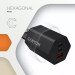 Canyon Зарядний пристрій Canyon HEXAGON 65 GaN 65W 2xPD 1xQC EU White (CND-CHAHEX65W)