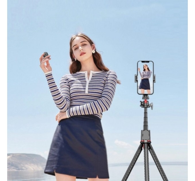 RTAKO Штатив RTAKO C03 Octopus Extendable Tripod Selfie Stick (with Detachable Phone Holder) Black (6942063212416)