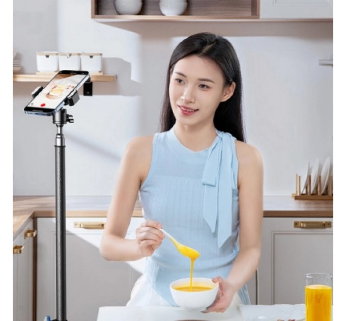 RTAKO Штатив RTAKO ZJ-ZB01 55CM Matte Finish Carbon Steel Tripod Black (6930539528246)