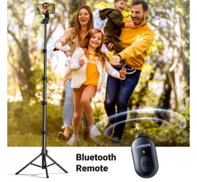 Ugreen Штатив Ugreen LP680 Selfie Stick Tripod with Bluetooth Remote Black (15609)