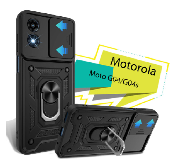 BeCover Чохол до мобільного телефона BeCover Military Motorola Moto G04/G04s Black (713062)