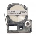 UKRMARK Стрічка для принтера етикеток UKRMARK E-K3TBN, 9мм х 9м, black on transparent, сумісна з LK-3TBN (900856)